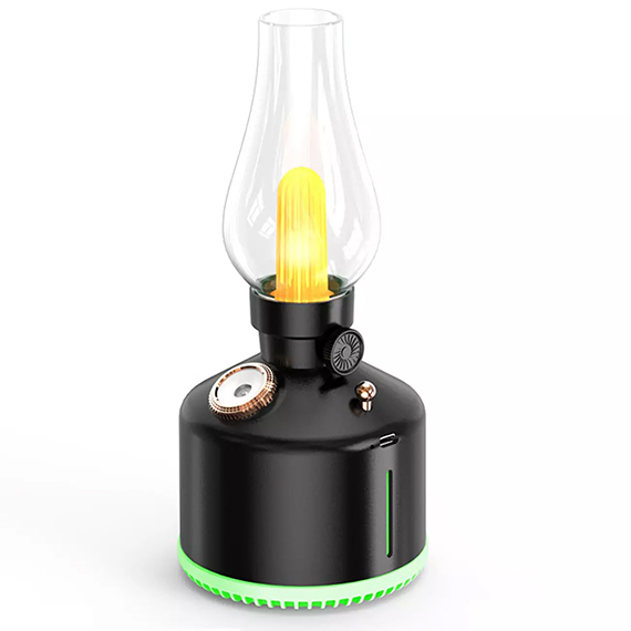 LAMPARA HUMIDIFICADOR ESTILO FAROL XO - HF06 LUZ TRICOLOR NEGRO - 09864
